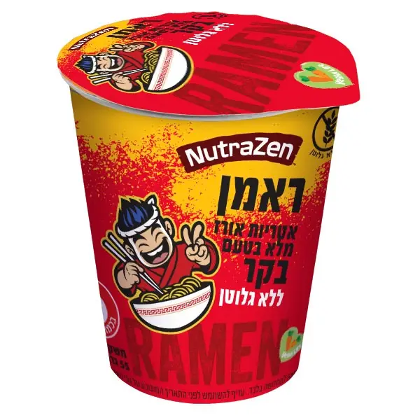 אטריות ראמן אורז מלא בטעם בקר להכנה מהירה