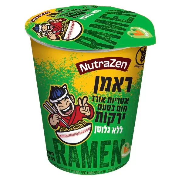 אטריות ראמן אורז מלא בטעם ירקות להכנה מהירה