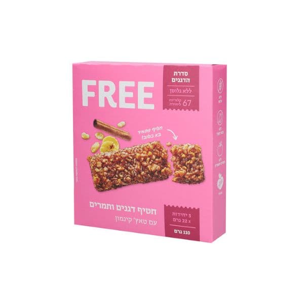 חטיף דגנים ותמרים עם קינמון - free