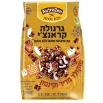 גרנולה קראנץ' שוקולד מריר וקינמון ללא גלוטן וללא תוספת סוכר