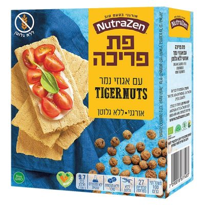 פת פריכה אורגנית ללא גלוטן עם אגוזי נמר