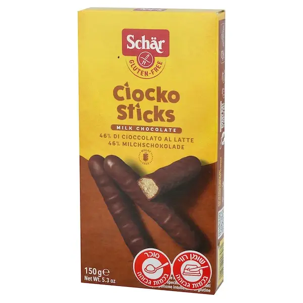 schar-sticks מקלוני עוגיות עם שוקולד ללא גלוטן